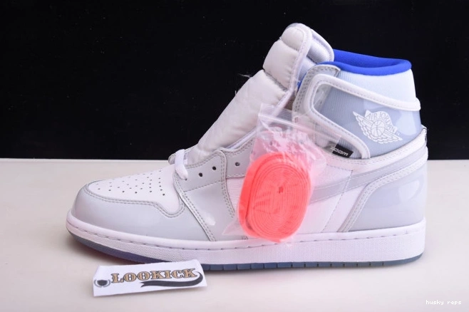 Rep Husky Jordan Racer Blue High CK6637-104 Air White Retro Zoom 1 0709